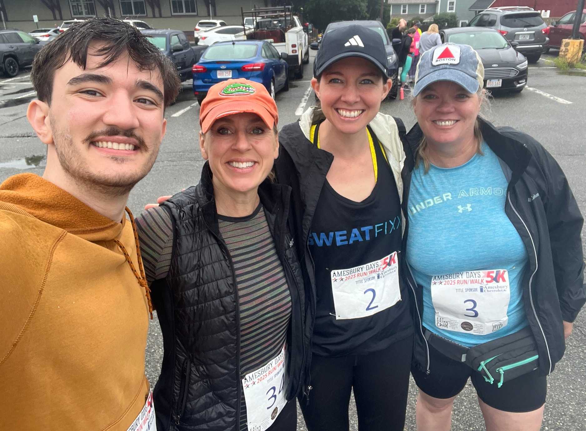 Group Photo of the clinicians at a road race